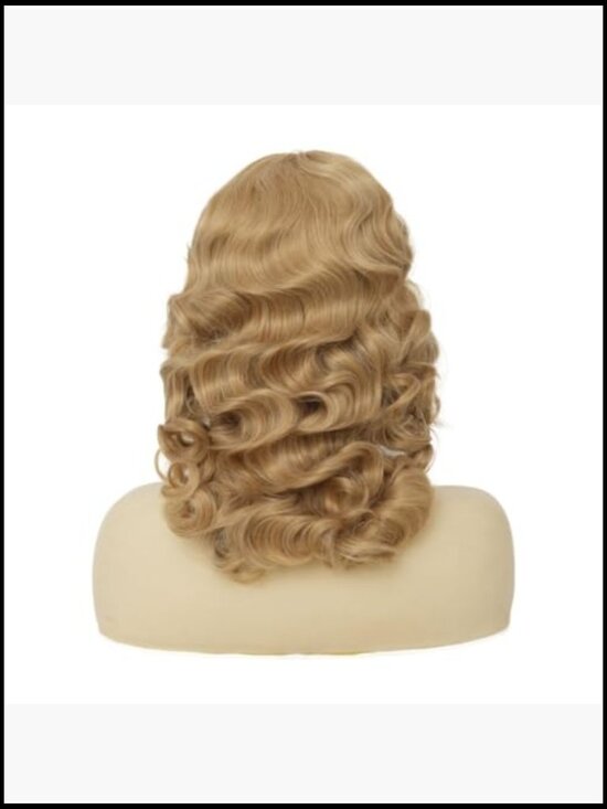 1920s Finger Wave Wig Vintage Blonde Curly Heat Resistant Synthetic for Party